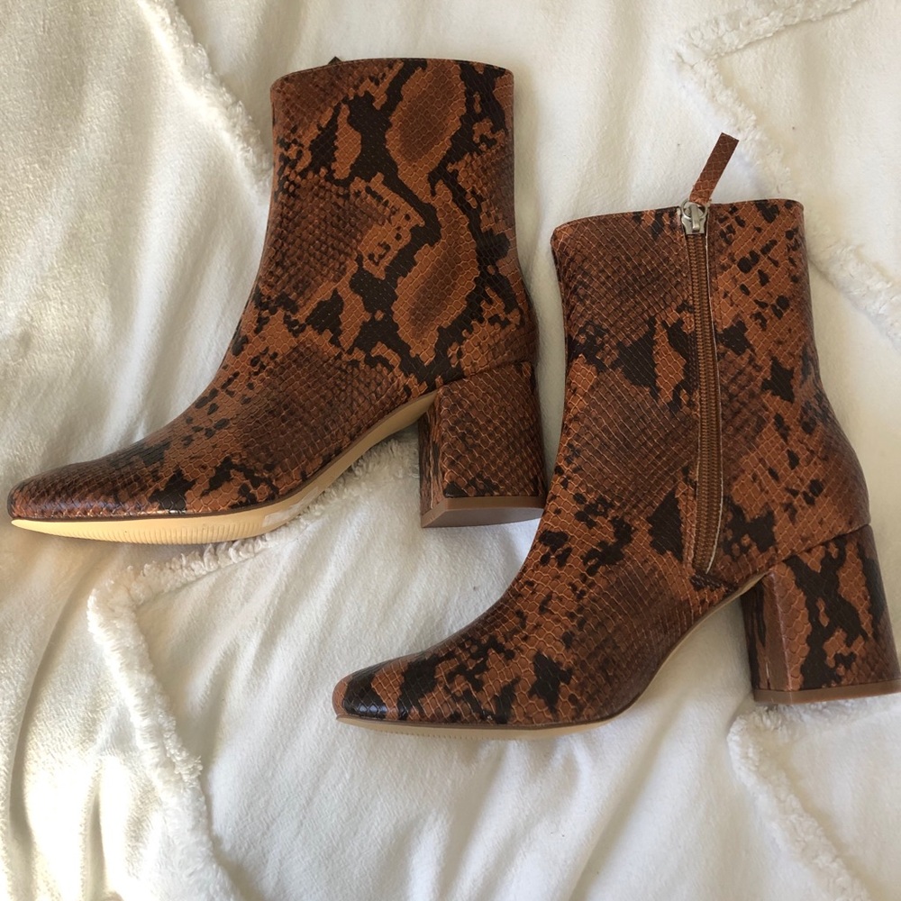 Urban Outfitters Snakeskin booties